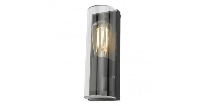 Där Lighting Quenby Outdoor Wall Light Matt Grey Acrylic IP65