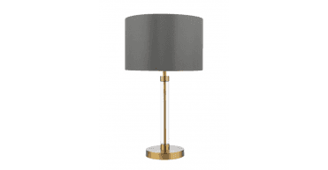 Quinn Grey Faux Silk Drum Shade 30cm