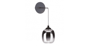 Ramona Pendant/Wall Light Matt Black Ombre Glass LED