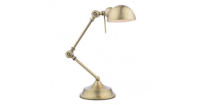 Där Lighting Ranger Task Table Lamp Antique Brass