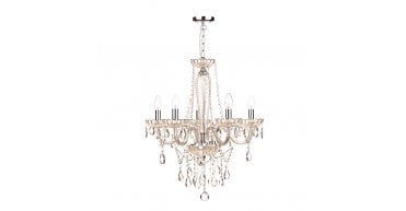 Raphael 5 Light Chandelier Champagne Crystal