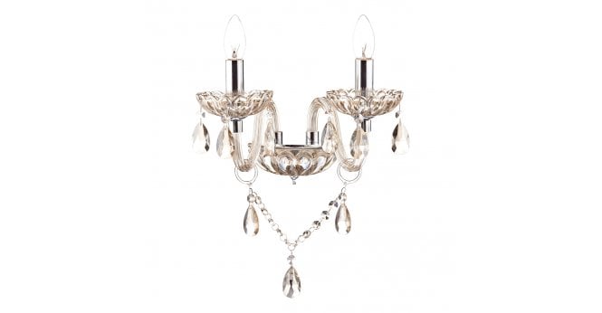 Där Lighting Raphael Double Wall Bracket Champagne Crystal