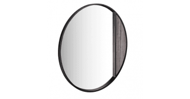 Rasmus Mirror Brown Stone Effect and Matt Black 50cm