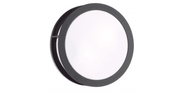 Ratana Outdoor Wall Light Matt Black and Opal IP44