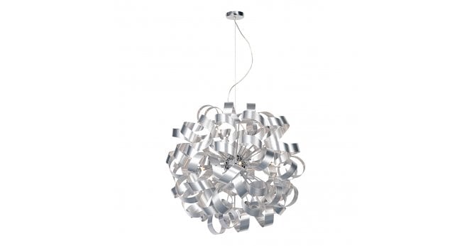 Där Lighting Rawley 12 Light Pendant Brushed Aluminium