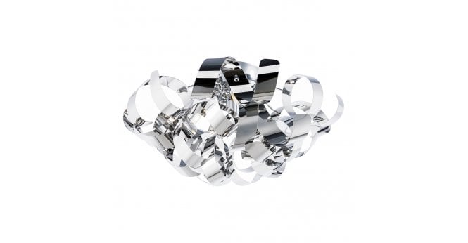 Där Lighting Rawley 4 Light Flush Polished Chrome 40cm