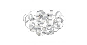 Rawley 5 Light Flush Brushed Aluminium 60cm