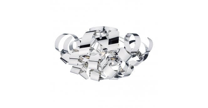 Där Lighting Rawley 5 Light Flush Polished Chrome 60cm