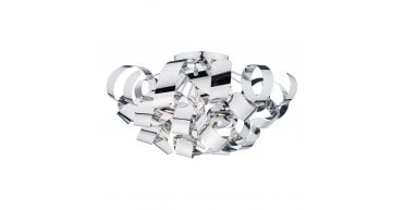 Rawley 5 Light Flush Polished Chrome 60cm
