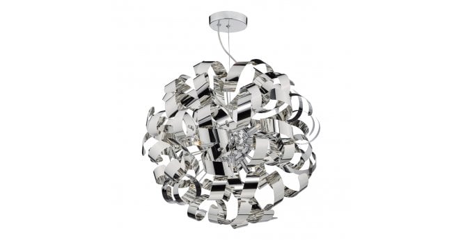 Där Lighting Rawley 9 Light Pendant Polished Chrome