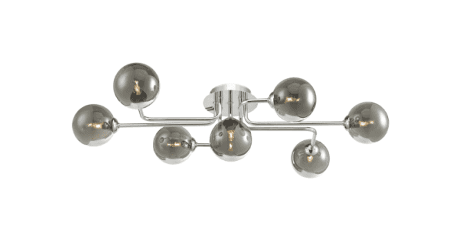 Där Lighting Reyna 7lt Semi Flush Polished Chrome Frame Only