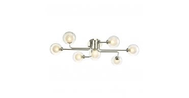 Reyna 7lt Semi Flush Polished Chrome With Clear/Opal Glass