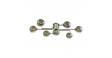 Reyna 7lt Semi Flush Polished Chrome With Smoked Glass