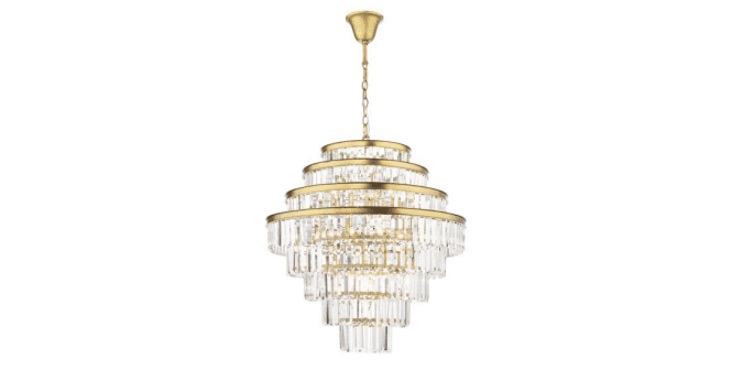 Där Lighting Rhapsody 12 Light Chandelier Bronze Crystal