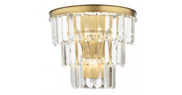 Rhapsody 3 Light Wall Light Crystal and Bronze