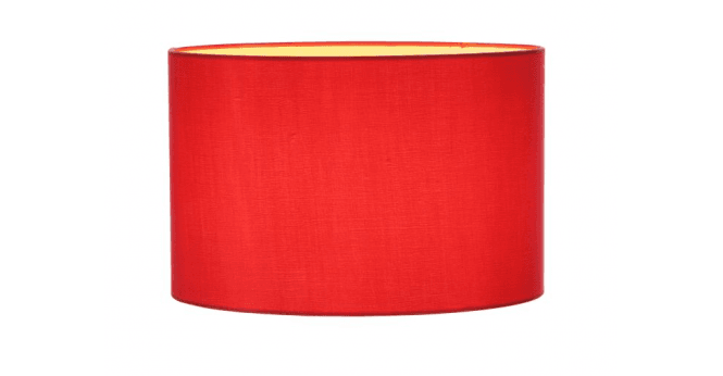 Där Lighting Rheneas Red Cotton Drum Shade 30cm