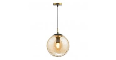 Ripple Pendant Bronze and Champagne Glass