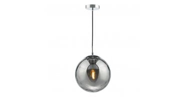 Ripple Pendant Polished Chrome & Smoked Glass
