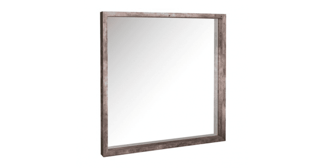 Där Lighting Rocco Mirror Distressed Concrete Effect 80 X 80cm