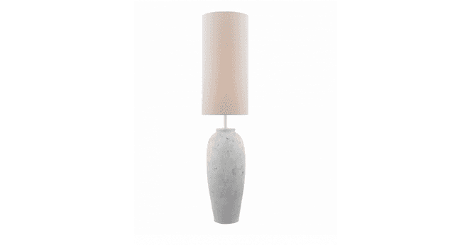 Där Lighting Roetta Floor Lamp White and Natural With Shade