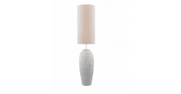 Roetta Floor Lamp White and Natural With Shade