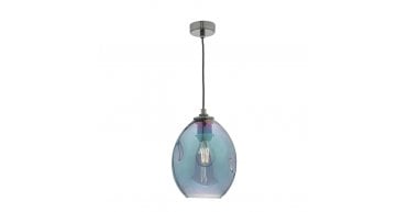Rogan Pendant Black & Iridised Glass