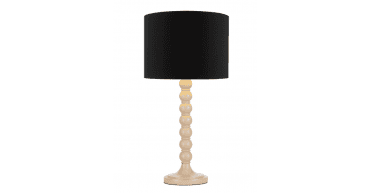 Roja Black Cotton Drum Shade 24cm