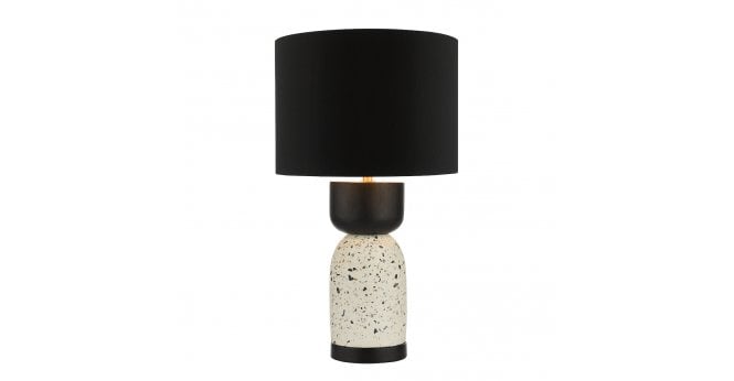Där Lighting Roja Table Lamp Terrazzo & Black With Shade