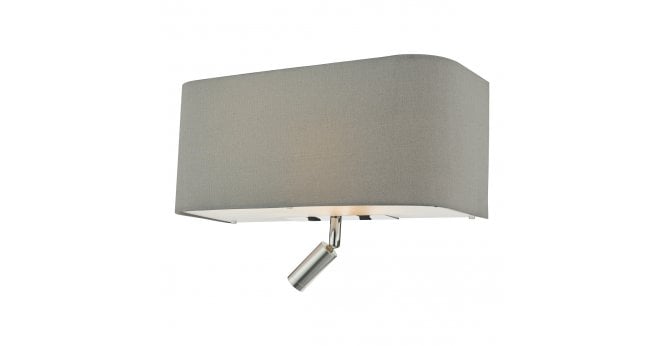Där Lighting Ronda 3 Light Wall Light Grey With LED Reading Light