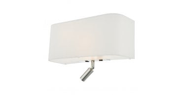 Ronda 3 Light Wall Light Ivory With LED Reading Light