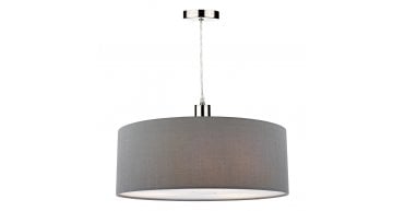 Ronda Grey Faux Silk Easy Fit Shade 60cm