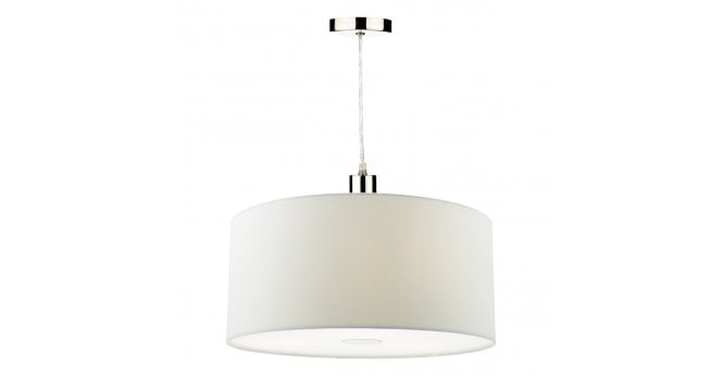 Där Lighting Ronda White Faux Silk Easy Fit Shade 40cm