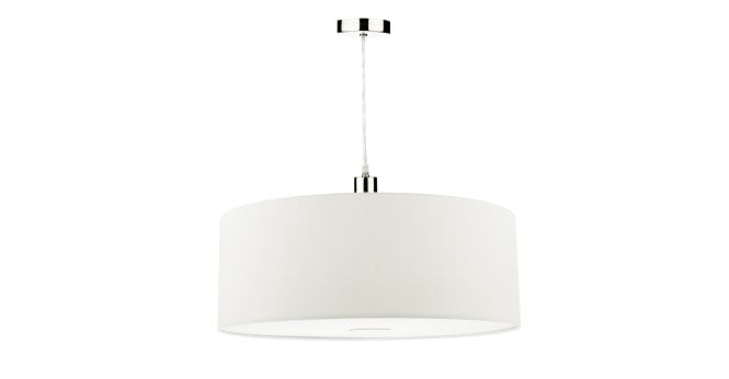 Där Lighting Ronda White Faux Silk Easy Fit Shade 60cm