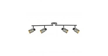 Ryan 4 Light Bar Spotlight Brushed Nickel Matt Black