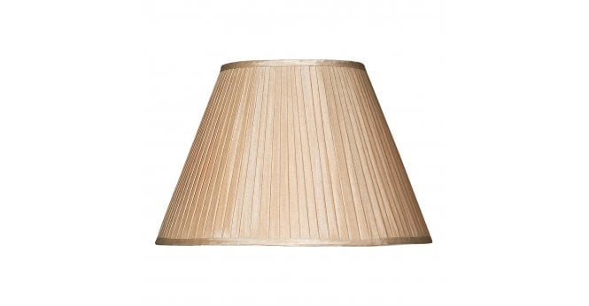 Där Lighting S1086 Taupe Faux Silk Tapered Drum Shade 43cm