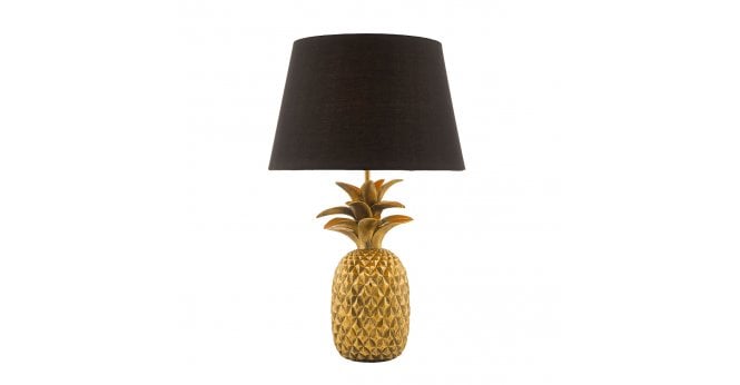 Där Lighting Safa Pineapple Table Lamp Gold With Shade