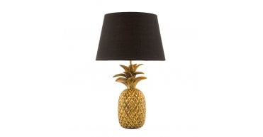 Safa Pineapple Table Lamp Gold With Shade