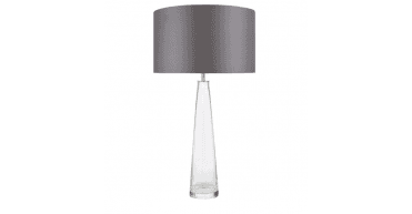 Samara Table Lamp Glass and Polished Chrome With Shade
