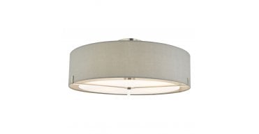 Santino 3 Light Semi Flush Satin Chrome With Grey Shade