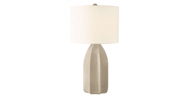 Saundra Table Lamp Taupe Ceramic and Matt Antique Brass With Shade