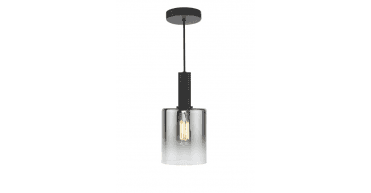 Savannah Pendant Matt Black and Smoked Glass