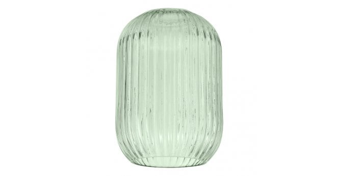 Där Lighting Sawyer Easy Fit Pendant Green Ribbed Glass