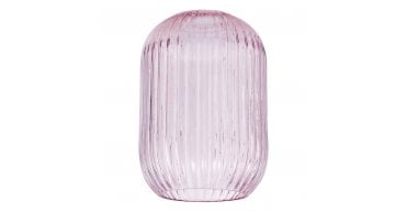Sawyer Easy Fit Shade Pink Ribbed Glass