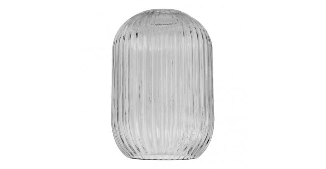 Där Lighting Sawyer Easy Fit Shade Smoked Ribbed Glass