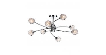 Seattle 8 Light Semi Flush Polished Chrome
