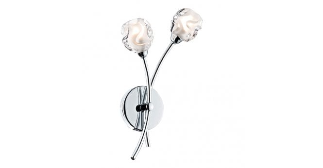 Där Lighting Seattle Double Wall Bracket Polished Chrome