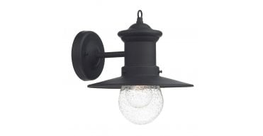 Sedgewick Outdoor Wall Light Black Glass IP44