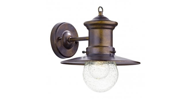 Där Lighting Sedgewick Outdoor Wall Light Bronze Glass IP44