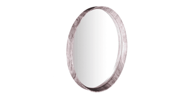 Där Lighting Seyah Mirror Brown Stone Effect 54cm