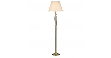 Siam Floor Lamp Antique Brass With Shade (Multipack)